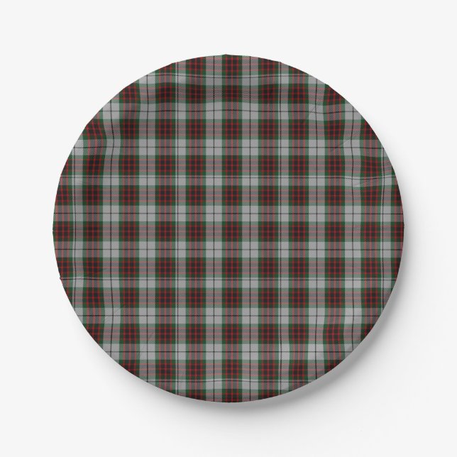 Fraser Kleidertartan-karierte Papierplatte Pappteller (Vorderseite)