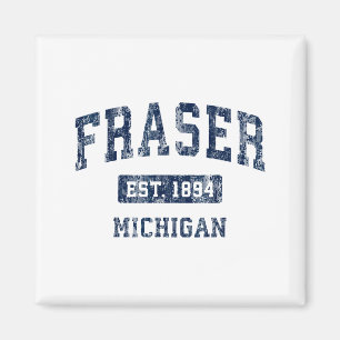 Fraser Michigan Mi Vintage Sportswear Etabliertes Magnet