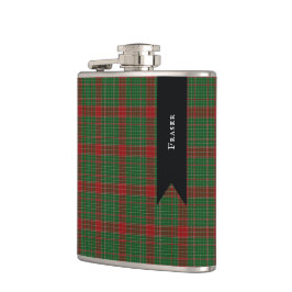 Fraser of Castle Leathers Tartan Kariertes Muster Flachmann