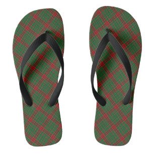 Fraser of Castle Leathers Tartan Kariertes Muster Flip Flops
