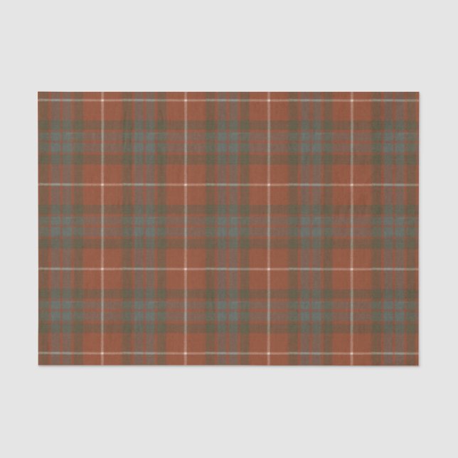 Fraser Red Weathered Scottish Tart Scottish Tartan Seidenpapier (Vorderseite)
