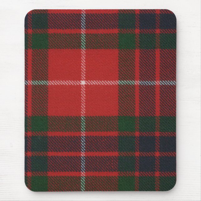 Fraser roter moderner Tartan Mousepad (Vorne)