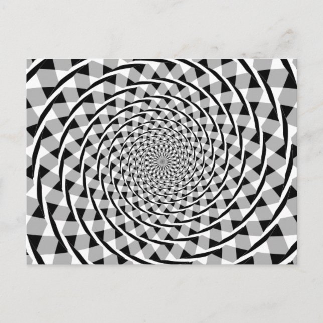 Fraser-Spiralillusion Postkarte (Vorderseite)