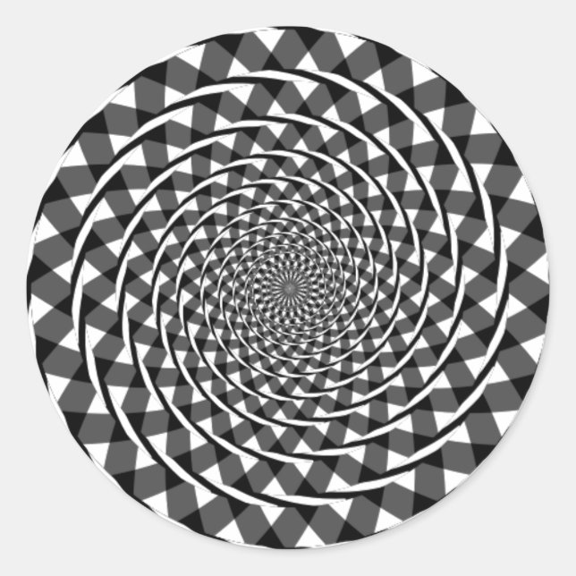 Fraser-Spiralillusion Runder Aufkleber (Vorderseite)