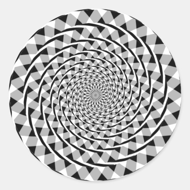 Fraser-Spiralillusion Runder Aufkleber (Vorderseite)