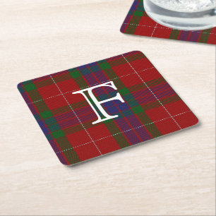Fraser Tartan-karierte Rechteckiger Pappuntersetzer