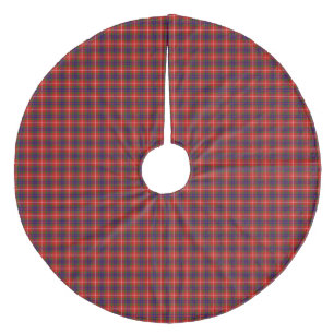 Fraser tartan red blue lila kariert fleece weihnachtsbaumdecke