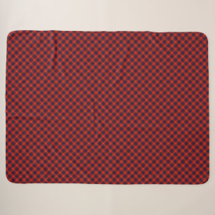 Fraser tartan red blue lila kariert sherpadecke