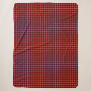 Fraser tartan red blue lila kariert sherpadecke