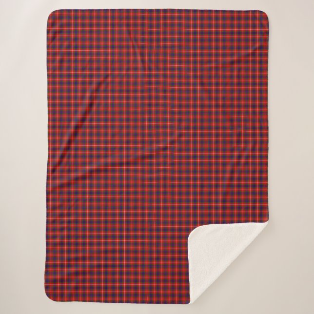 Fraser tartan rouge vert bleu violet plaid (Devant)