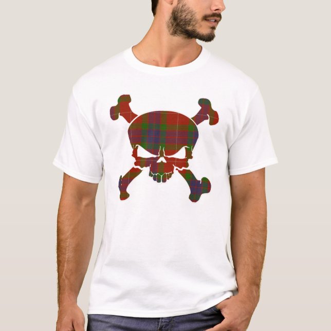 Fraser Tartan Skull No Banner Shirt (Vorderseite)