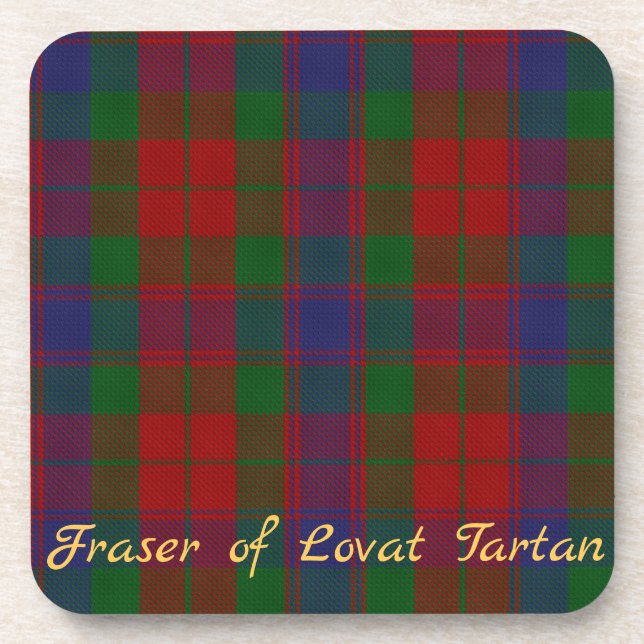 Fraser Tartan Untersetzer Hochzeitsgeschenk Set 6 (Vorderseite)