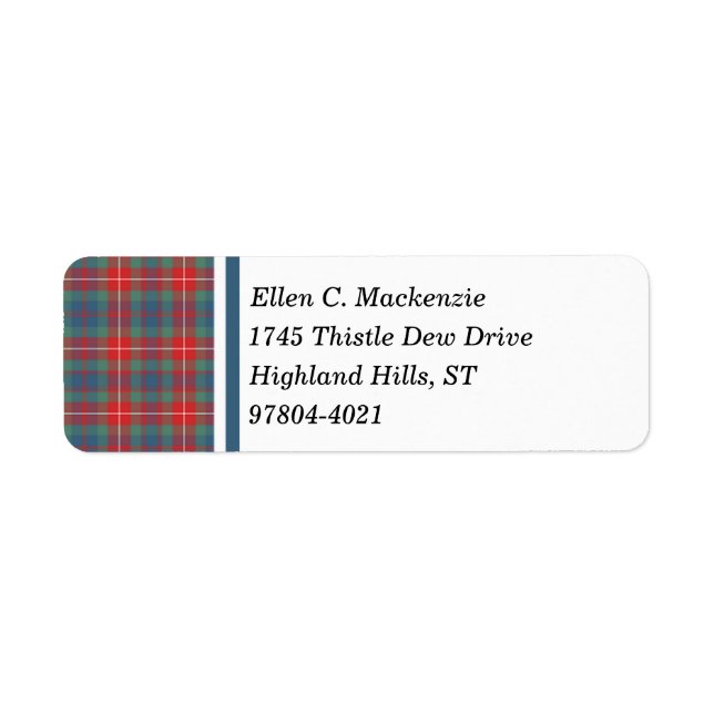 Fraser von Lovat Clan Light Blue Ancient Tartan (Vorne)