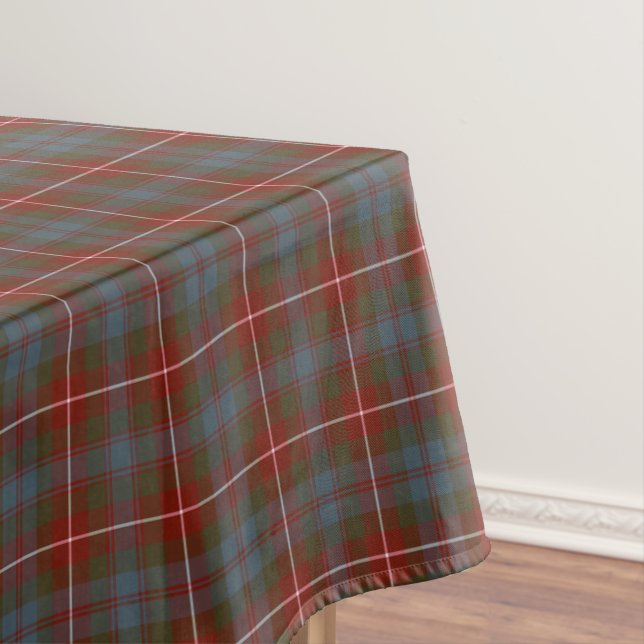 Fraser von Lovat Mute Red and Blue Tartan Tischdecke (Beispiel)