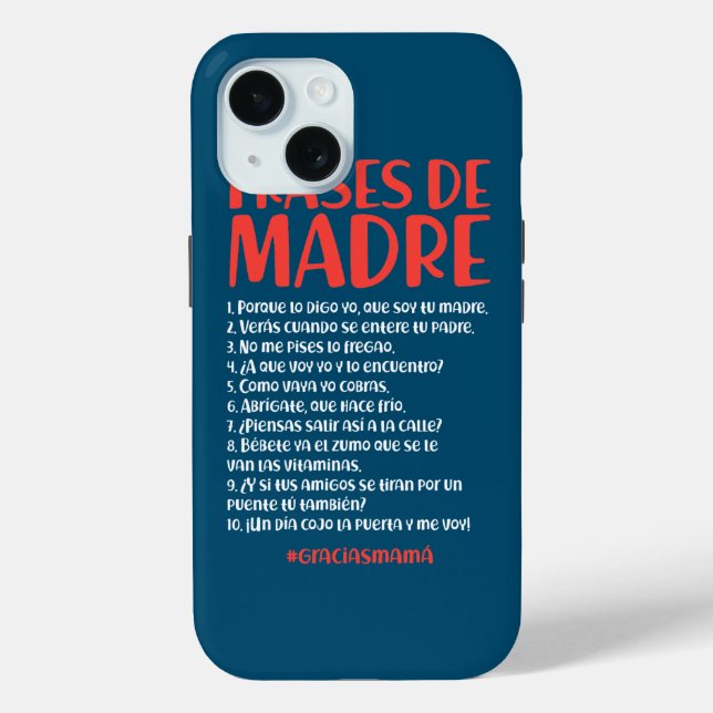 Frases de Madre Case-Mate iPhone Hülle (Rückseite)