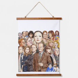 Frasier - Collage Wandteppich Mit Holzrahmen