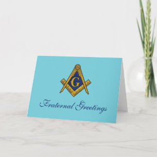 Fraternale Grüße Freemason Masonic Geburtstag Dankeskarte