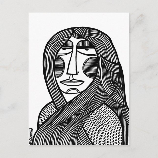 Frau /01 postkarte (Vorderseite)