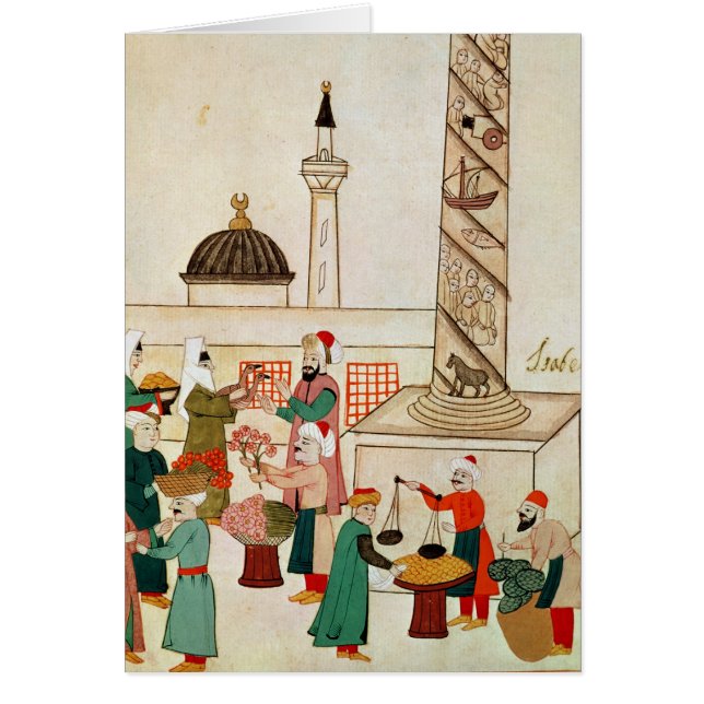 Frau 1671 ein Basar in Istanbul, c.1580 (Vorne)