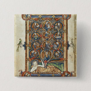 Frau 21926 der Baum von Jesse von einem Psalter Button