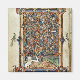 Frau 21926 der Baum von Jesse von einem Psalter Magnet