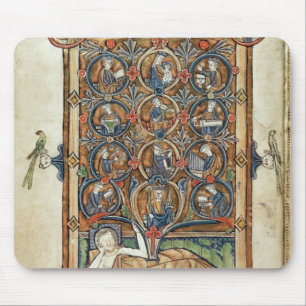 Frau 21926 der Baum von Jesse von einem Psalter Mousepad
