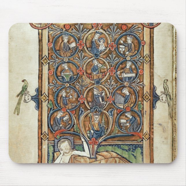 Frau 21926 der Baum von Jesse von einem Psalter Mousepad (Vorne)