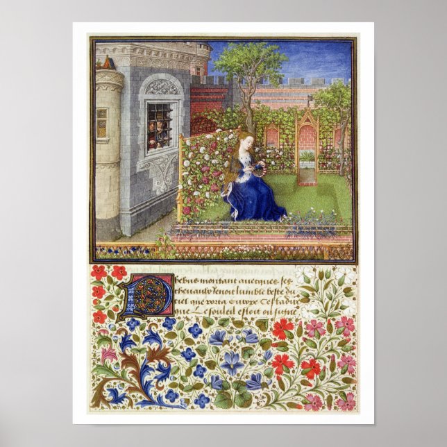 Frau 2617 Emilia in ihrem Garten, Plate 22, von "L Poster (Vorne)