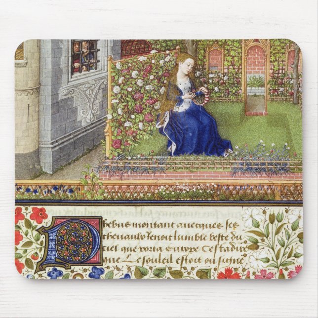 Frau 2617 Emilia in ihrem Garten, Platte 22, von Mousepad (Vorne)