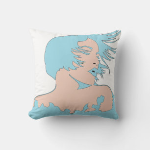 Frau 2-seitig hellblau / Acqua Pillow Kissen