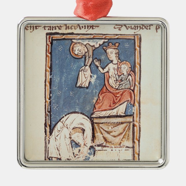 Frau 3516 f.127 der Jongleur von Notre Dame Silbernes Ornament (Vorne)