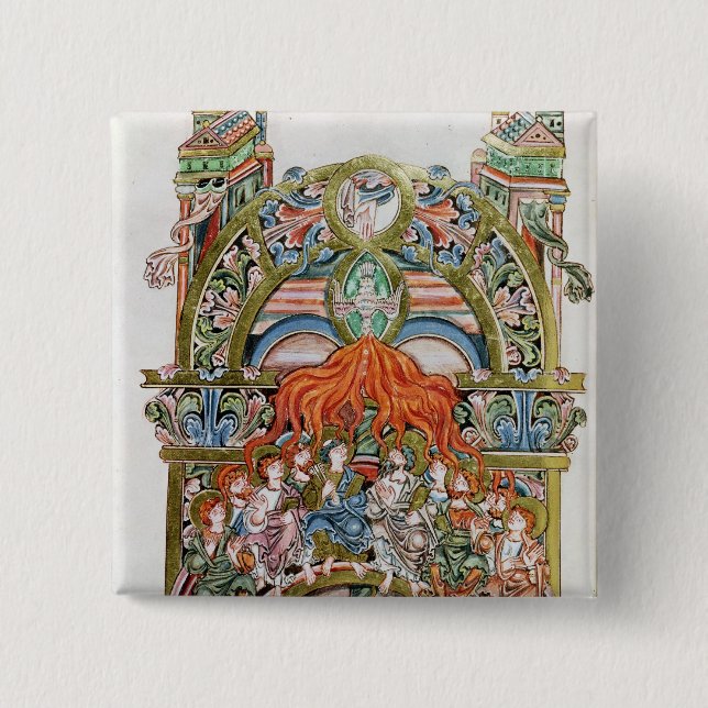 Frau 369 f.29v Pentecost Button (Vorderseite)