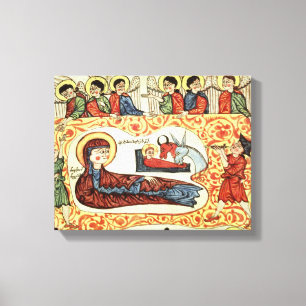 Frau 404 fol.1v Die Krippe, aus einem Evangelium Leinwanddruck