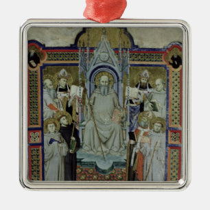 Frau 501 St. Benedict (Pergament) Silbernes Ornament