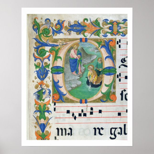 Frau 515 f.1r Der wunderbare Entwurf der Fische, v Poster (Vorne)