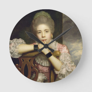 Frau Abington als Fräulein Prue in Congreves Runde Wanduhr
