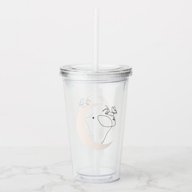 Frau Acryltrinkbecher (Vorderseite)