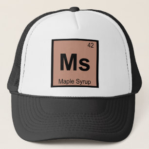 Frau - Ahornsirup-Chemie-Periodensystem-Symbol Truckerkappe