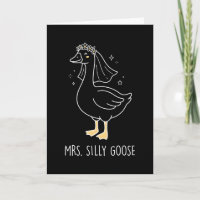 Frau Alberne Gans Spielende Braut Humor Hochzeit
