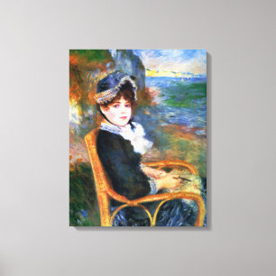Frau am Meer (von Pierre-Auguste Renoir) Leinwanddruck