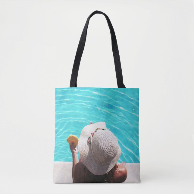 Frau am Pool Tasche (Vorderseite)