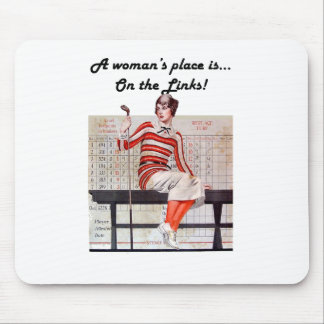 Frau an den Verbindungen Mousepad