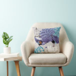 Frau Aquamarin Damask Lila Vintag Peacock Birdcage Kissen<br><div class="desc">Sie können diese wunderschöne elegante Vintage Elemente Lila, blau-graue Pfaue Rustikale Birdcage mit Whimsical Wirbel Vines and Greenery Pillow personalisieren, um alles zu sagen, was Ihnen gefällt oder die bestehende Mrs. für ein Monogramm oder Kaufen Zwei für die Neugeborenen Mr. und Mrs. The 2nd Anniversary ist das Baumwoll-Jubiläum, welches das...</div>