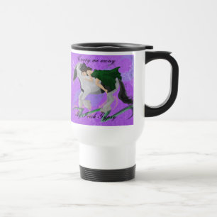 Frau auf Pferderuecken-Tasse Reisebecher