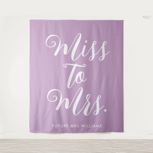 Frau Banner Modern Brautparty Prop. Wandteppich (Vorderseite)
