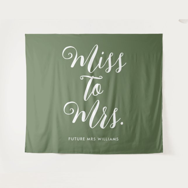 Frau Banner Retro Modern Bachelorette Wandteppich (Vorderseite (Horizontal))