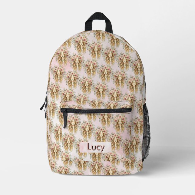 Frau Bedruckter Rucksack (Vorderseite)