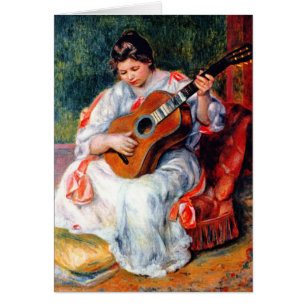 Frau beim Gitarrespielen von Pierre Renoir