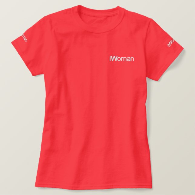 Frau Besticktes T-Shirt (Design vorne)