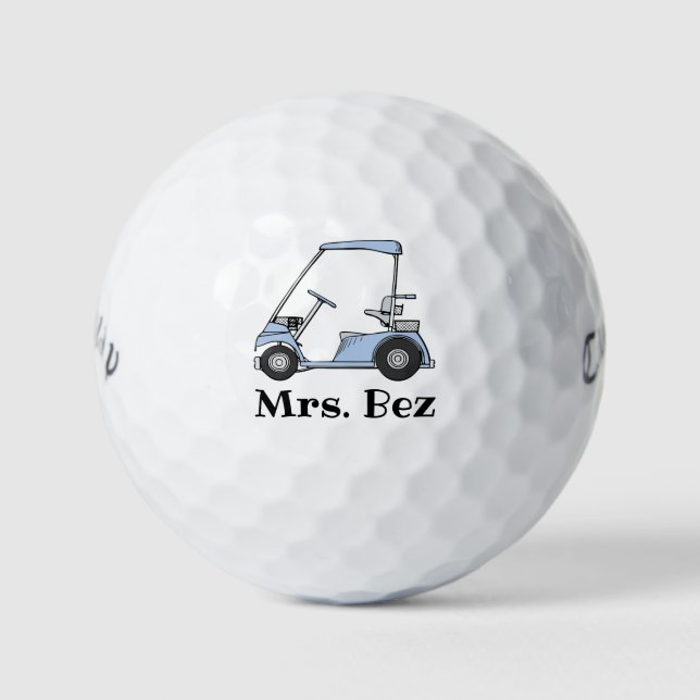 Frau Bez Golf Balls Blue Golfball (Vorderseite)